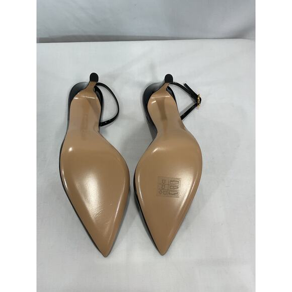 Gianvito Rossi 'Ribbon' Black D'orsay Plexi Stiletto Heels Size 7 - Picture 5 of 5